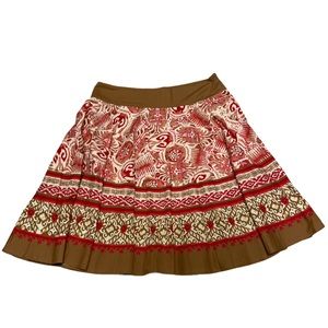 Sangria printed circle skirt size 10